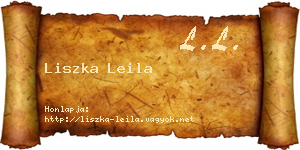 Liszka Leila névjegykártya