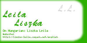 leila liszka business card